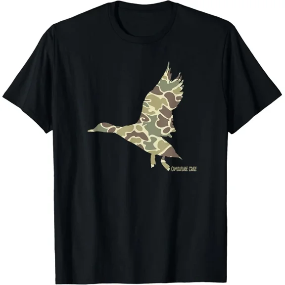 DOPASHIRT Flying Mallard Duck Camouflage Camo Duck Hunting Camo Hunter T-Shirt Unisex S-5XL Hot Trending Shirt, Vintage Birthday Gift