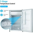 thumbnail image 3 of 4.3 Cu.Ft Compact Mini Fridge with Freezer – Single Door Refrigerator, 7-Setting Adjustable Thermostat, Low Noise, Energy Efficient, for Bedroom, Office, Dorm, 3 of 7