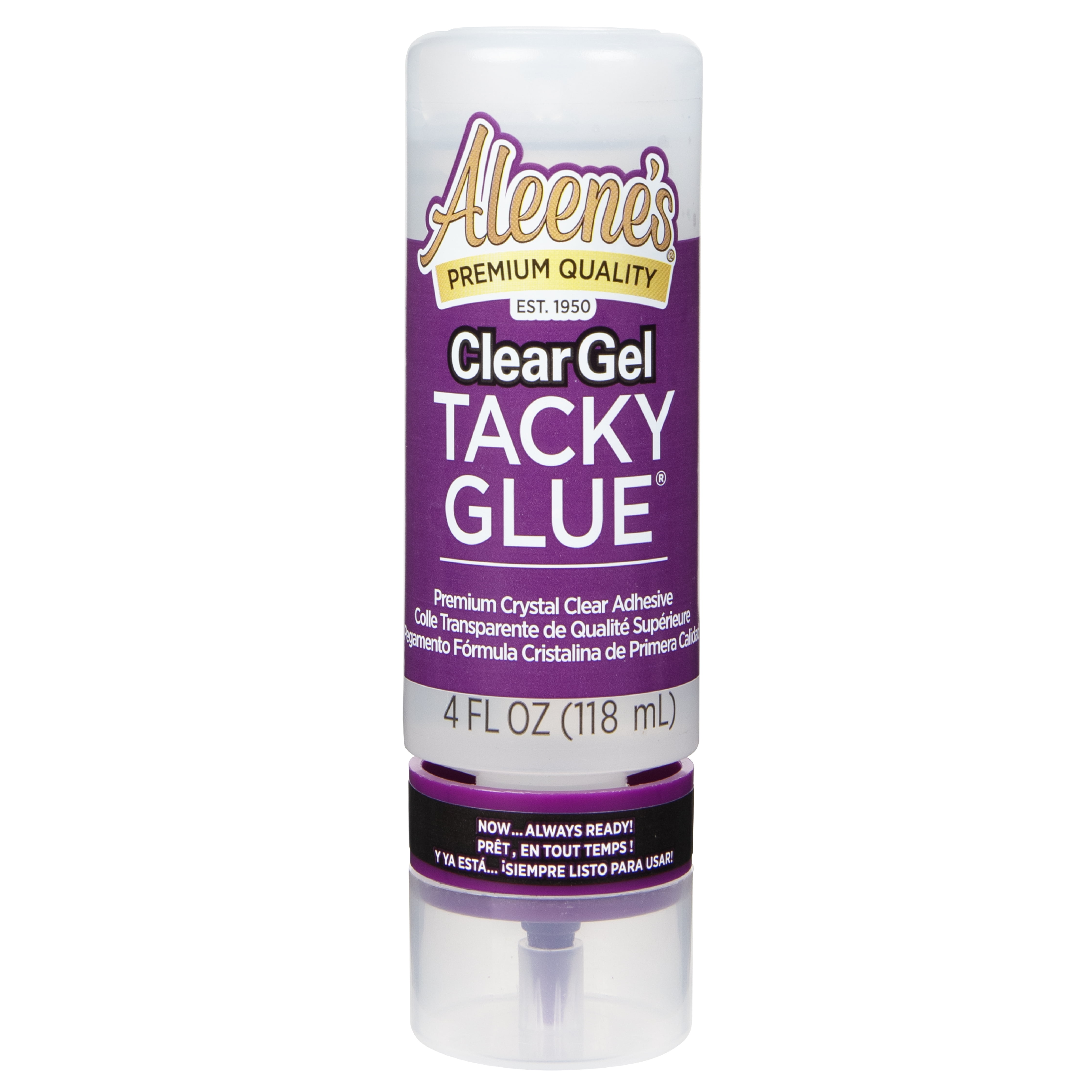 Aleene's ClearGel Tacky Glue Premium All Purpose Adhesive 4 fl. Oz., Glue for Crafts in Always Ready Bottle, Nontoxic, Applies and Dries Clear