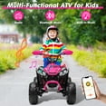 thumbnail image 4 of Joyracer 24V 2-Seater Kids Ride on Toy, 4*200W Motors, 9AH Battery Powered Electric 4-Wheeler ATV w/ Kneepads, Music, Pink, 4 of 10