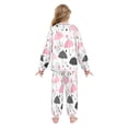 thumbnail image 3 of BZSMCE Unisex Fluffy Pajama Set Umbrella Heart Pastel Mosaic Printed, 3 of 8