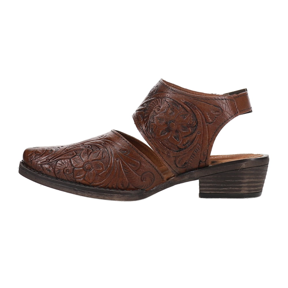Roper Womens Dianna Tooled Snip Toe Mules Boots Shoes - Walmart.com