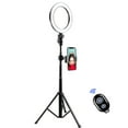 Jrocdr 8" Selfie Ring Light With Tripod Stand & Wireless Remote LED Dimmable Wireless Ring Light