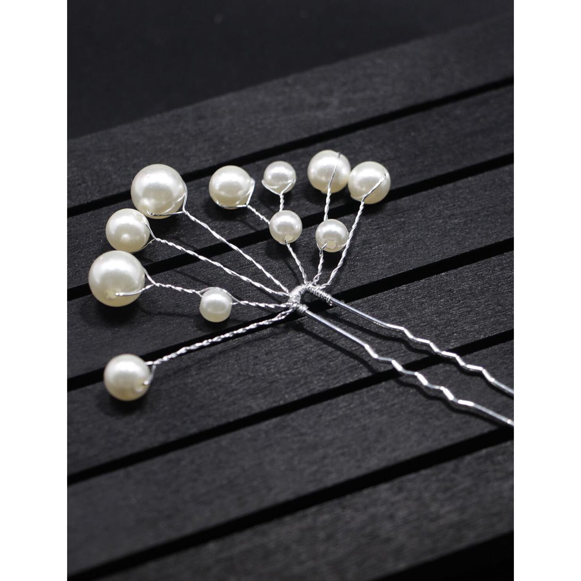 Fashion 1pc Wedding Bridal Pearl Flower Hair Pins Bridesmaid Clips