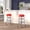 Red, variant on Emma + Oliver Dark Brown Swivel Seat Double Ring Bar Stool - Set of 2