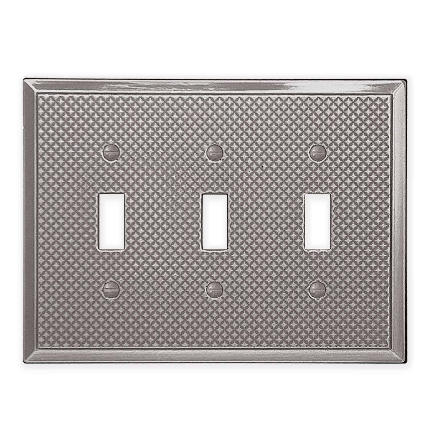 Questech Décor Triple Toggle Wall Plate, Pyramid Light Switch Cover