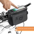 thumbnail image 3 of Bike Basket Front Bag, Waterproof Bike Basket Bag with Touchscreen Front Bike Bag and Detachable Shoulder Strap for All Cell Phones, 3 of 5