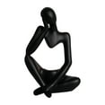 thumbnail image 3 of GROWTH TANK Modern Thinker Figurine Candle Holder Sculpture Handmade Candlestick Centerpiece Black, 3 of 9