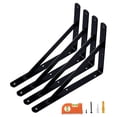 thumbnail image 1 of Soportes de estante NEODROP Heavy Duty de acero negro de 30 cm, paquete de 4 unidades, 1 of 6