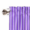 thumbnail image 4 of Blue Purple Valances for Windows Farmhouse Kitchen Curtains Valances Rod Pocket Valance Curtains for Kitchen Windows Geometric Vertical Striped Solid Rainbow Window Valances for Bathroom 42"x18", 4 of 6