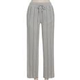 thumbnail image 4 of Pantalones deportivos retro americanos de otoño e invierno para mujer, pantalones anchos y rectos con rayas verticales y cordón gris, pantalones deportivos holgados de cintura alta, 4 of 6