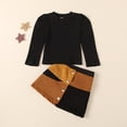 thumbnail image 1 of Girl's Two Piece Set, Children's Thread Knitted Sweater Patchwork Skirt, 1 of 8