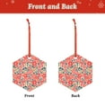 thumbnail image 2 of Zufioo Small Coral Red Flowers Print Large Acrylic Christmas Ornaments, Suitable for Christmas Tree Christmas Holiday Party Pendant Decorations-Hexagon, 2 of 7