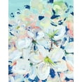 thumbnail image 2 of Beauchamp, Andy 15x18 Gold Ornate Wood Framed with Double Matting Museum Art Print Titled - White Orchids on Blue, 2 of 4