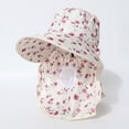 thumbnail image 3 of Womens Sun Hats Full Coverage Floral Large Brim Sun Hat with Neck Breathable Mesh Upf 50 Adjustable Chin Strap Cap, 3 of 3