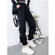 thumbnail image 5 of Pantalones de pierna negra con herramientas para mujer, estilo hip hop, modernos, rectos, holgados, estilo harén, para otoño e invierno, 5 of 6