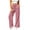 Pink, variant on Ozmmyan Wide Leg Sweatpants for Womens Corduroy Drawstring Elastic Waist Flare Trousers with Pockets Split Hem Fall Winter Casual Solid Color,S-2XL