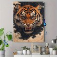 thumbnail image 4 of Qisvanset 12x16 Inch 2D Flat Framed Canvas Art, Panoramic Bengal Tiger Japanese Style Wildlife Wall Art Home Decor, 4 of 5