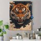 thumbnail image 4 of Qisvanset 12x16 Inch 2D Flat Framed Canvas Art, Panoramic Bengal Tiger Japanese Style Wildlife Wall Art Home Decor, 4 of 5