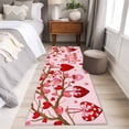 thumbnail image 5 of 2x6 Kitchen Runner Rug, Valentine's Day, Non-Skid Rubber Backing Large Rectangle Rugs - Living Room Bedroom Home Office, Valentine Tree Red Hearts Love Plaid Indoor Floor Mat Carpets Washable Rug, 5 of 9