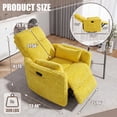 thumbnail image 7 of Vineego 360°Swivel Rocker Recliner Chair Armrest-Style Massage Recliner with Comfy High Back for Living Room,Corduroy Yellow, 7 of 7