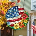 thumbnail image 4 of American Flag Stained Glass Window Hanging Suncatcher Stained Glass Suncatcher Acrylic Handmade Window Hangings Colored Glass Suncatcher Wall Art Home Decor Gift for Women Mother's Day, 4 of 5