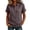 Coffee, variant on Cotton Linen Button Down Shirts for Women Collared Short Sleeve Work Blouse Trendy Loose Fit Summer Tops with Pocket