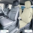 thumbnail image 4 of For 2022-2026 Nissan Frontier FH Group Custom Fit Neoprene Car Seat Covers Wateropoof - Solid Beige Full Set, 4 of 6