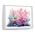 thumbnail image 3 of Designart "Watercolor Coastal Coral III" Oversized Animals Framed Wall Art - Coastal Coral Coastal Coral Under Water Hallway Framed Wall Art Decor, 3 of 7
