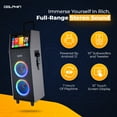 thumbnail image 2 of Dolphin Karaoke Machine with Smart Touchscreen Display, Rechargeable Speaker with Tablet - HDMI, Voice Modulation, Android & iOS Mirroring Includes 2 Wireless Microphones, 2 of 6