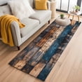 thumbnail image 2 of Vintage Wooden Large Area Rugs for Bedroom Living Room, Soft Non Slip Carpet Bedside Rug, Farmhouse Retro Shabby Wood Rectangular Floor Cover Kitchen Accent Rug 2'x6' for Dining Room/Office, 2 of 9