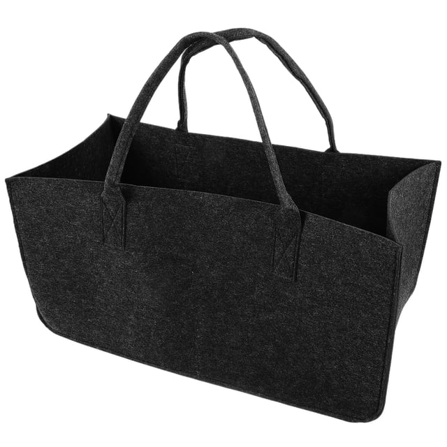 Firewood Tote Bag Handheld Firewood Storage Bag Wear-resistant Felt Pouch With Handle
