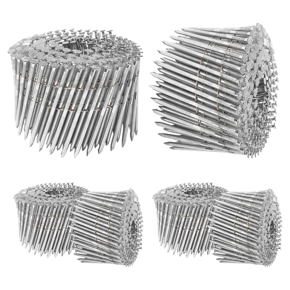 MEITE Electro-Galvanized Coil Siding Nails, 2-3/8" × .113", 15 Degree, 6000 Count