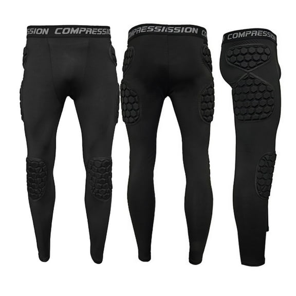 Professional Goalkeeper Jersey Thicken EVA Sponge Armor, Breathable and Durable Football Goalie Shirt with Elbow Protection - Tight Fit Sports Uniform for Soccer Rugby Basketball Hockey