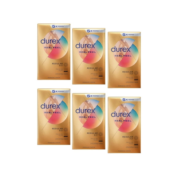 6 Pack Durex Avanti Bare Real Feel Non-Latex Condoms 10 Condoms Each