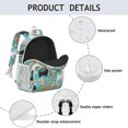 thumbnail image 4 of Chihuahua and Flower Florals Backpack for School,Cute School Bag,Schoolbag with Adjustable Shoulder Straps & Padded Back,15"x11.42"x5.5", 4 of 6
