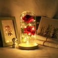 thumbnail image 3 of Artificial Rose Flower In The Glass Dome Night Lights LED String Lights Decoration Birthday Valentine's Day Gift, 3 of 8