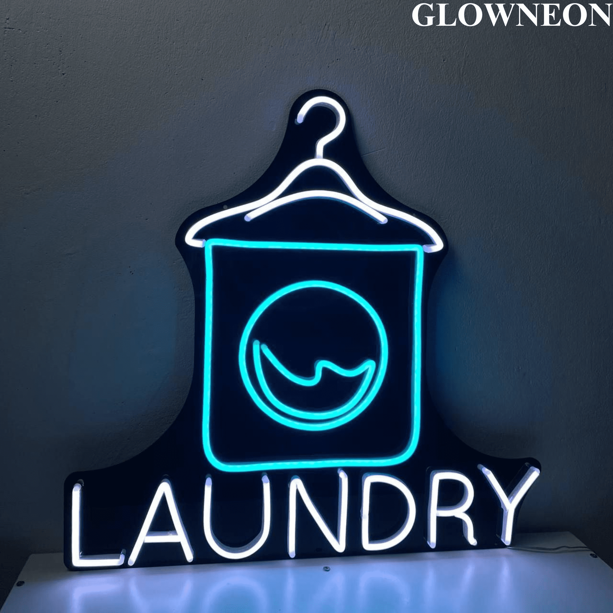 Glowneon Open Laundry Service Neon Sign, Dry Cleaning Shop Led Sign