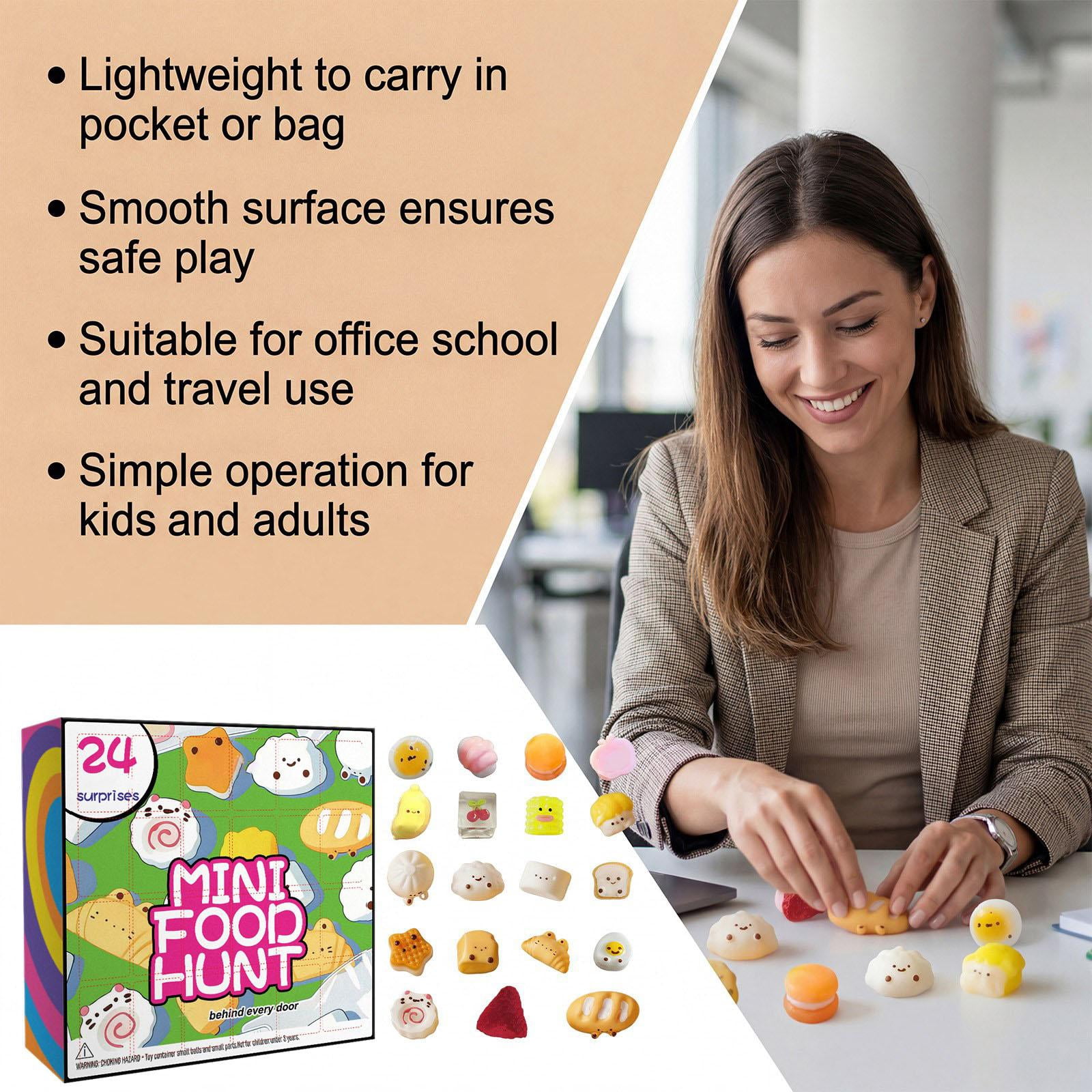 Dumpling Stress Ball, Squeeze Stress Ball, Play for Student Kitchen Set, 1 Blind Box, 24 Assorted Pc, Relaxation Relief Toys, Office School Travel, Kids' Party Favor Sets