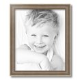 thumbnail image 2 of ArtToFrames 14" x 17" Aged White Gold Picture Frame, 14x17 inch Silver Wood Poster Frame (WOM-2036), 2 of 7