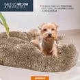 thumbnail image 3 of Cama para Perros Cama para Mascotas Antiestres Redonda Esponjosa Cómoda Afelpada (Large, LIGHT BROWN), 3 of 8