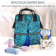thumbnail image 5 of Daiia Beautiful Blue Peacock Large Capacity Baby Bag Waterproof Stylish Diaper Bag Mummy Backpack Adjustable Straps Diaper BagBaby Essentials Bag, 5 of 6