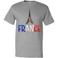 thumbnail image 3 of Inktastic France Eiffel Tower Flag in Text T-Shirt, 3 of 5