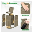 thumbnail image 3 of 30 Gallon Trash Can, Outdoor Waterproof Garbage Can with Lid - Resin Patio Waste Bin for Deck, Garden, Backyard (Brown), 3 of 7