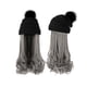 thumbnail image 3 of Pelucas con flequillo para mujer, peluca ondulada suelta, peluca de pelo largo y rizado, gorro de punto, gorro de lana, rizos, permanente de maíz, gorro de moda., 3 of 3