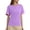 Purple, variant on Lixiuxyad Women's Casual Fashion Loose Pullover Solid Color Matching Color Round Neck Short Sleeved T Shirt Loose Fit,Purple L