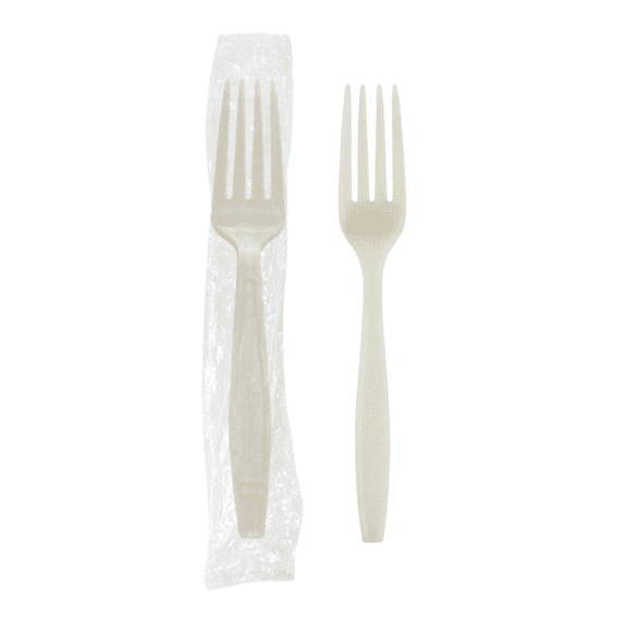 Karat Earth Heavy Weight Bio-Based Forks Wrapped, Natural - 1,000 pcs