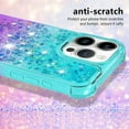 thumbnail image 4 of Case for iPhone 16 Pro Max Case Girls Women,Liquid Glitter Shockproof Back Cover Soft TPU Bumper Silicone Slim Protective Cover for iPhone 16 Pro Max 6.9 inch Gradient Blue, 4 of 12