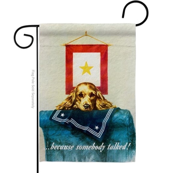 US Brotherhood 13 x 18.5 in. Because Somebody Talked Garden Flag with Armed Forces Veterans Double-Sided Decorative Vertical Flags House Decoration Banner Yard Gift