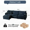 thumbnail image 5 of Premium Chenille Modular Sofa | Deep Seat & Movable Ottoman, 5 of 11